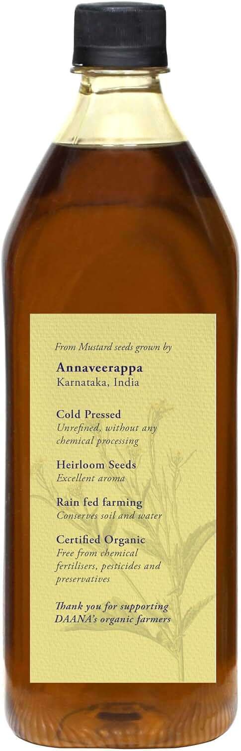 DAANA Mustard Oil for Skin: Certified USDA Organic, Extra Virgin, Cold Pressed (34 Fl Oz) - Image 4
