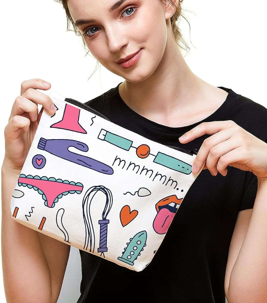 IHopes+ Funny Makeup Bag Gift for Women Best Friends Sister Teen Girls| Cute Mature Sex Makeup Bag Cosmetic Travel Accessories Bag Toiletry Case Gifts - Image 2