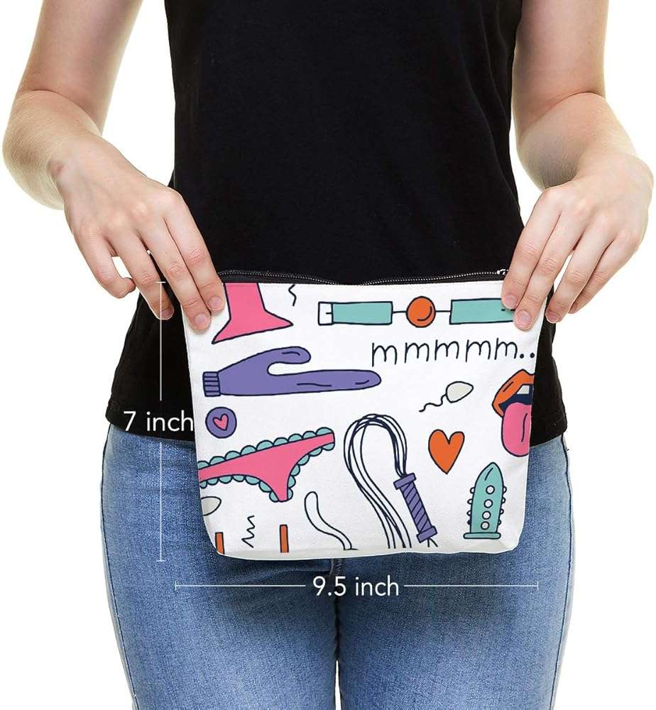 IHopes+ Funny Makeup Bag Gift for Women Best Friends Sister Teen Girls| Cute Mature Sex Makeup Bag Cosmetic Travel Accessories Bag Toiletry Case Gifts - Image 3