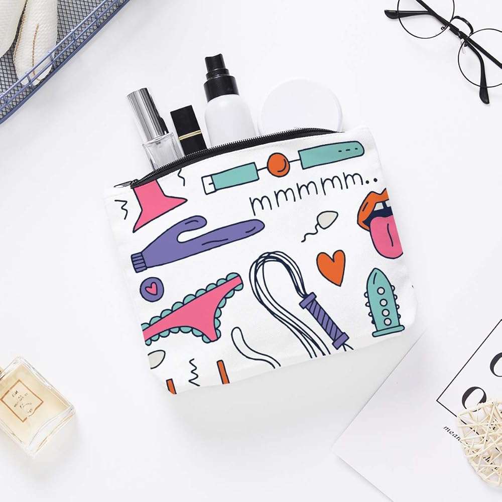 IHopes+ Funny Makeup Bag Gift for Women Best Friends Sister Teen Girls| Cute Mature Sex Makeup Bag Cosmetic Travel Accessories Bag Toiletry Case Gifts - Image 7