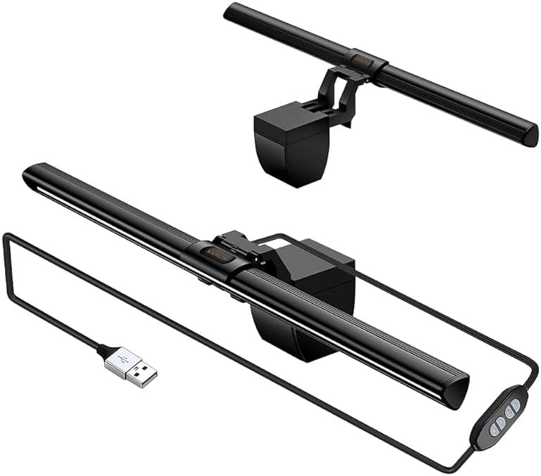 SOONCOR Computer Monitor Light Screen Light Bar e-Reading LED Task Lamp, 3 Color Modes, USB Powered,No Screen Glare, Dimmable Desktop Monitor Lamp for Desk/Office/Home - Product Image