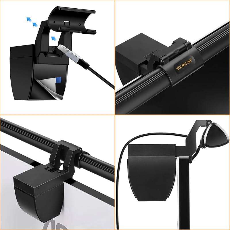 SOONCOR Computer Monitor Light Screen Light Bar e-Reading LED Task Lamp, 3 Color Modes, USB Powered,No Screen Glare, Dimmable Desktop Monitor Lamp for Desk/Office/Home - Image 5