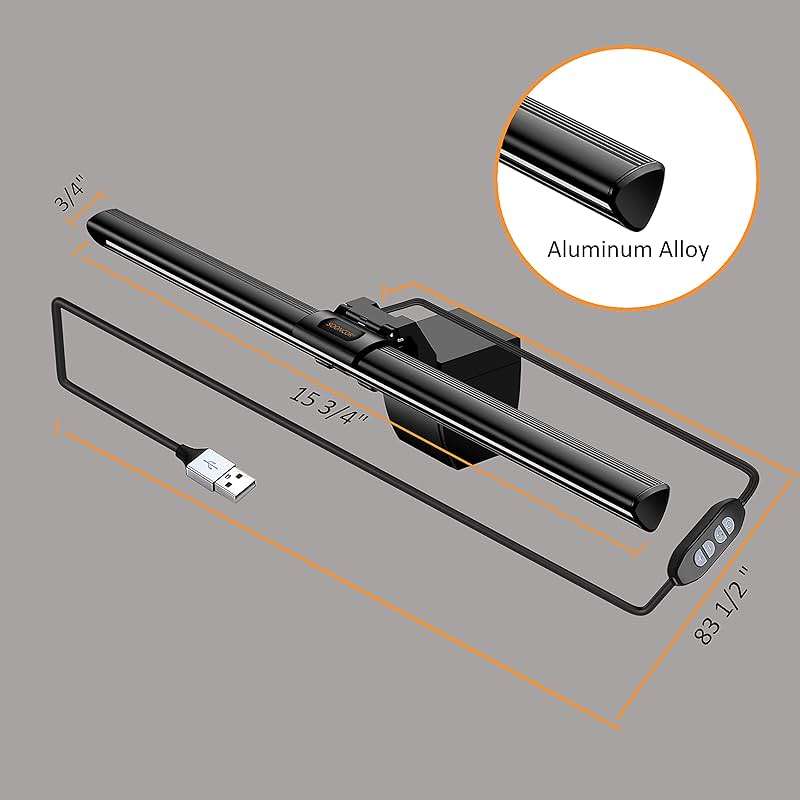SOONCOR Computer Monitor Light Screen Light Bar e-Reading LED Task Lamp, 3 Color Modes, USB Powered,No Screen Glare, Dimmable Desktop Monitor Lamp for Desk/Office/Home - Image 8