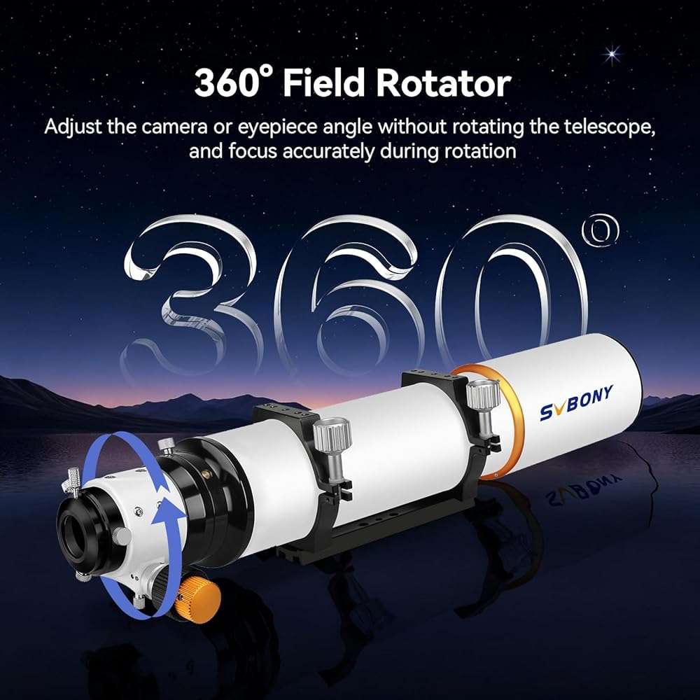 SVBONY SV503 Telescope for Adults High Powered, 102mm F7 Extra Low Dispersion Achromatic Refractor OTA, Dual-Speed Focuser, Refractor Telescope for Planets Deep Sky Astrophotography&Visual Observation - Image 5