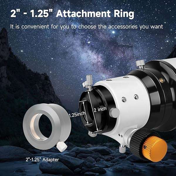 SVBONY SV503 Telescope for Adults High Powered, 102mm F7 Extra Low Dispersion Achromatic Refractor OTA, Dual-Speed Focuser, Refractor Telescope for Planets Deep Sky Astrophotography&Visual Observation - Image 6