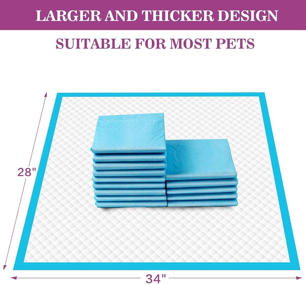IMMCUTE Dog Pee Pads Extra Large 28"x34", X-Large Training Puppy Pee Pads Super Absorbent & Leak-Proof, XL Disposable Pet Piddle Pad and Potty Pads for Dogs, Puppies, Doggie (XLarge:28"*34"-40 Ct) - Image 7