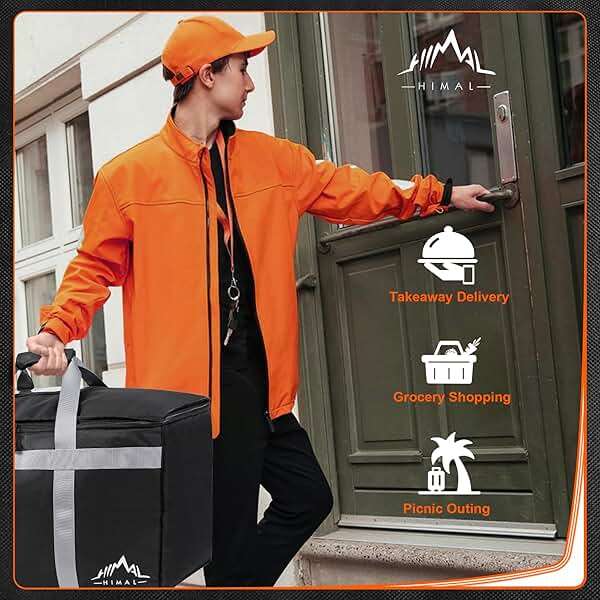 Himal Outdoors Insulated Food Delivery Bag XXXL-23Wx15Hx14D inches Premium Insulated Grocery Bag for HOT/COLD Food Delivery, Fit for Uber Eats, Doordash, Commercial Catering Transportation - Image 7