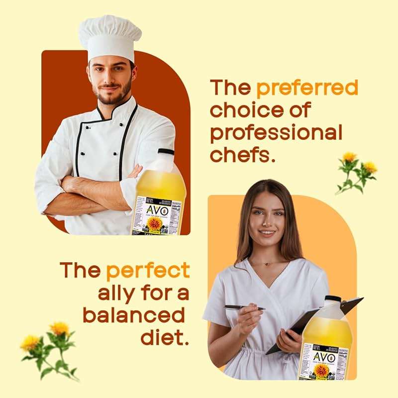 AVO Organic Safflower Oil for Cooking, Frying, Baking, Salads, Vinaigrette, Marinades. General Cooking Oil 64 Fl-oz (Half a Gallon), No preservatives, Naturally Processed, High Smoke Point 465°F - Image 7