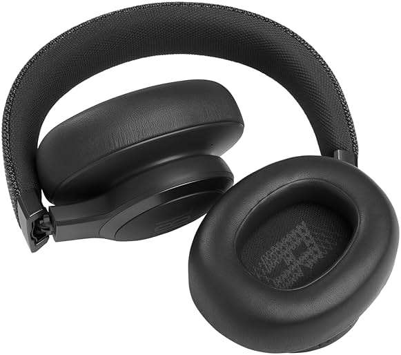 JBL Live 660NC - Wireless Over-ear Noise Cancelling headphones, JBL Signature Sound, Voice Assist, Up to 50Hrs of Battery with Speed Charging, Comfort-fit fabric headband and carrying pouch (Black) - Image 7