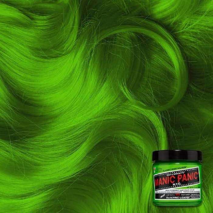 MANIC PANIC Classic Electric Lizard Semi Permanent Hair Color - Bright Neon Green Hair Dye for Women & Men That Lasts 4-6 Weeks - Vegan, Ammonia & Cruelty-Free - Create & Mix Custom Shades (8oz) - Image 4