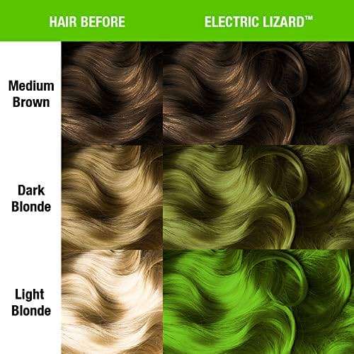 MANIC PANIC Classic Electric Lizard Semi Permanent Hair Color - Bright Neon Green Hair Dye for Women & Men That Lasts 4-6 Weeks - Vegan, Ammonia & Cruelty-Free - Create & Mix Custom Shades (8oz) - Image 5