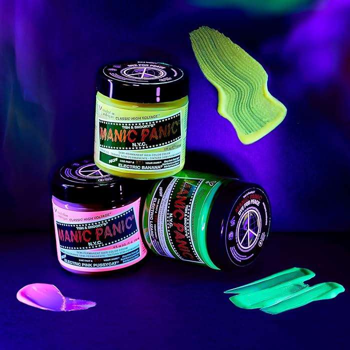MANIC PANIC Classic Electric Lizard Semi Permanent Hair Color - Bright Neon Green Hair Dye for Women & Men That Lasts 4-6 Weeks - Vegan, Ammonia & Cruelty-Free - Create & Mix Custom Shades (8oz) - Image 8