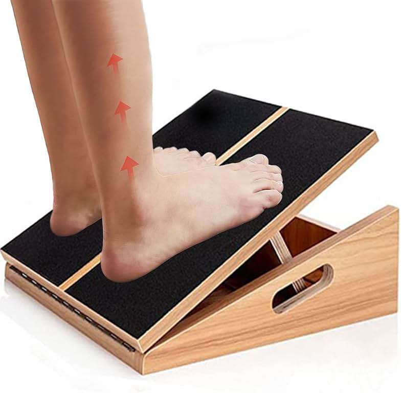 Slant Board for Calf Stretching Wooden Calf Stretcher Incline Board Adjustable Calf Stretch Board for Squats Knees Ankle - Image 1