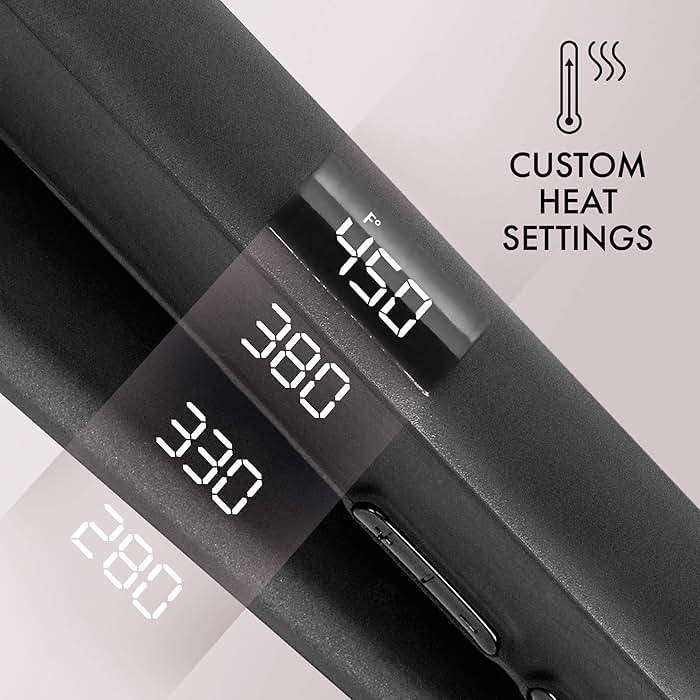 Hot Tools Pro Signature Ceramic + Tourmaline Flat Iron for Sleek Results, 1 Inch Plates - Image 4