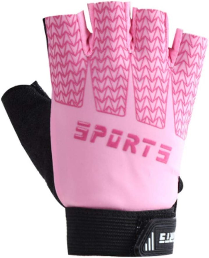 Kids Cycling Fingerless Gloves - Boys & Girls Half Finger Riding Gloves for Outdoor Sports - Shockproof, Non-Slip Gel, UV Protection - Product Image