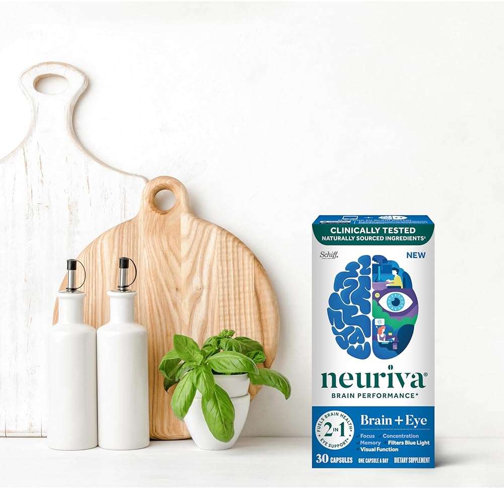 NEURIVA Brain + Eye Supplements for Memory and Focus, Lutemax, Zinc, Vitamin C, Vitamin E & Vitamin A for Eye Health & Zeaxanthin to Filter Blue Light, 30 Count Capsules - Image 8