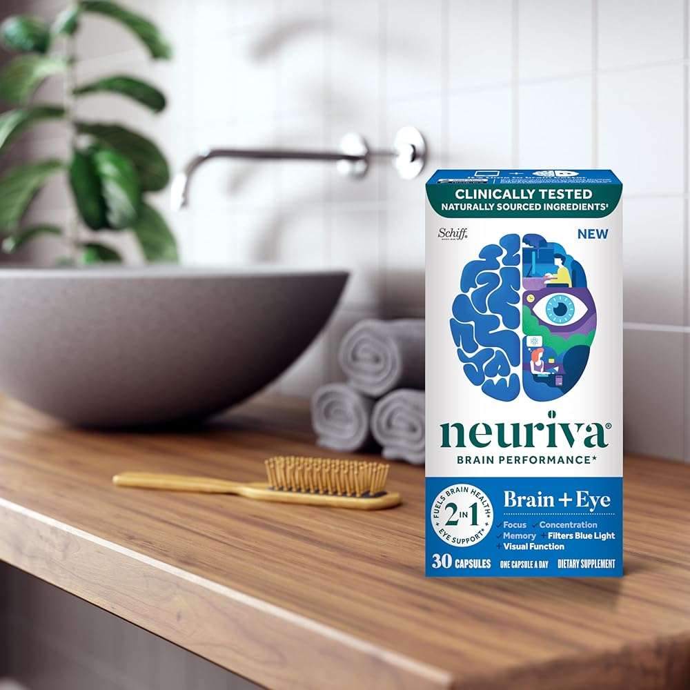NEURIVA Brain + Eye Supplements for Memory and Focus, Lutemax, Zinc, Vitamin C, Vitamin E & Vitamin A for Eye Health & Zeaxanthin to Filter Blue Light, 30 Count Capsules - Image 10