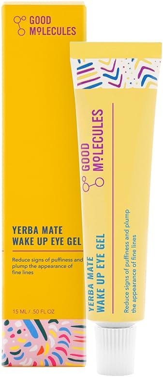 Good Molecules Yerba Mate Wake Up Eye Gel - Hydrating Under Eye Gel Cream with Hyaluronic Acid and Caffeine - Target Dark Circles and Puffiness - Skin Care for Face - Product Image