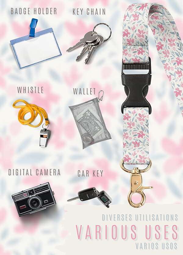 InnoBeta Neck Breakaway Lanyard for Women, Quick Release Safety Lanyards for ID Badges, Detachable Clip Keychain Lanyard - Image 5
