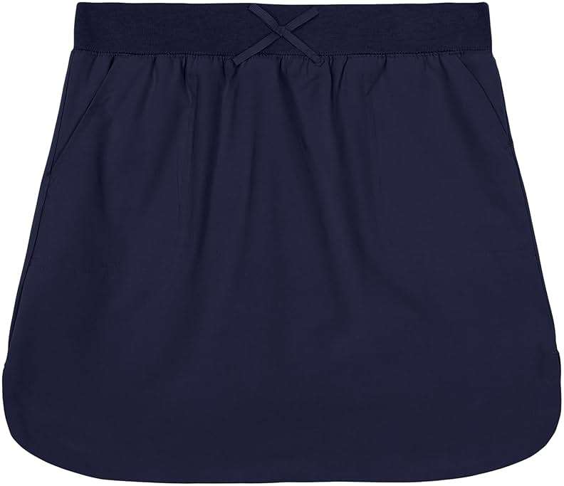 Izod Girls' School Uniform Pull-on Scooter Skirt with Undershorts, Knit Waistband & Functional Pockets, Wrinkle Resistant - Image 1