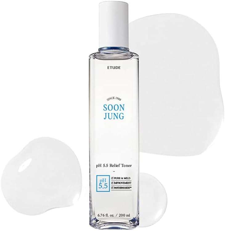 ETUDE SoonJung pH5.5 Relief Toner, Hydrating Toner for Sensitive Skin, Vegan Face Toner, Panthenol, Madecassoside, Moisturizer, Korean Skin Care, Korean Toner, Beauty (6.76 Fl Oz) - Image 1