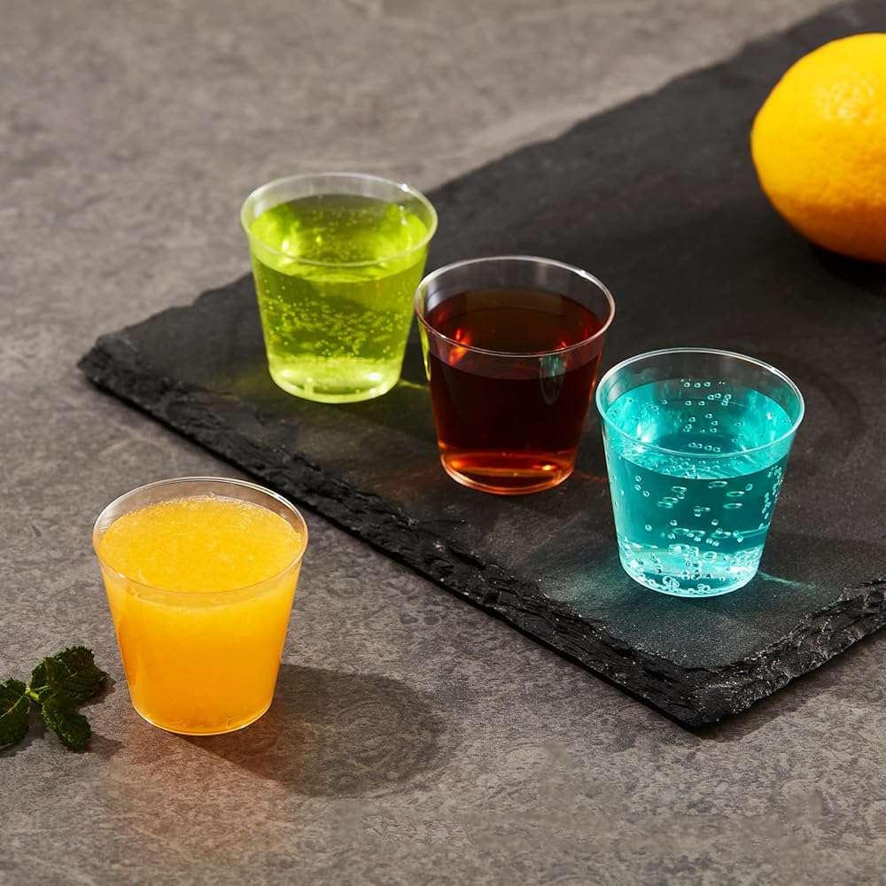 2 OZ 500 Pack Plastic Shot Glasses, Disposable Cups, Wine Tasting Cups, Small Plastic Tumbler for Whiskey, Wine Tasting, Food Samples, Perfect for Halloween, Thanksgiving, Christmas Party - Image 2
