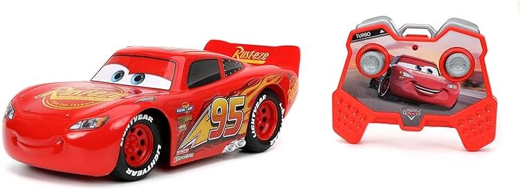 Jada Toys Pixar Cars 1:24 Lightning McQueen RC Remote Control Car 2.4 GHz Red Toys for Kids - Product Image