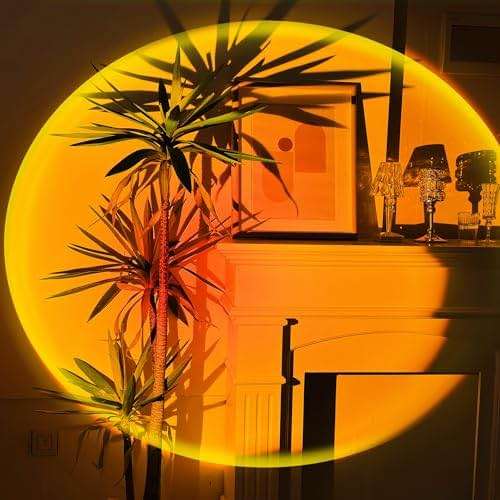 Tsrarey Sunset Lamp Projector,180 Degree Rotation Sun Projection Light Led Night Light Floor Lamp with USB Port,Sunset Lamps for Photography Party Bedroom Decor - Image 6