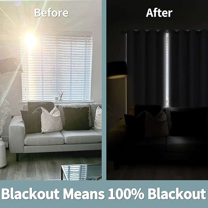 BGment White Blackout Curtains 63 Inch Long - Black Out Curtains for Bedroom Thermal Insulated Curtains for Summer Grommet Total Room Darkening Window Drapes, 2 Panels, 42 x 63 Inch - Image 4