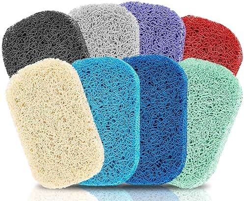 8Pcs Soap Saver Pad, Soap Savers for Bar Soap Bathroom Soap Dishes Self Draining Pads for Soap Lift Dish, Soap Holders for Bathroom (8 Colors) - Image 1
