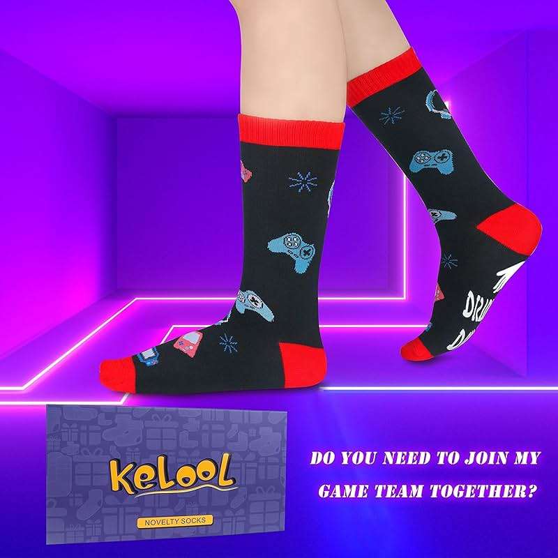 Kelool Do Not Disturb I'm Gaming Socks,Men Gifts for Men Teen Boys Dad Him Son Fathers,Valentines Christmas Stocking Stuffers - Image 7