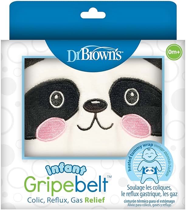 Dr. Brown's Infant Gripebelt Heated Belly Band, Soothe Baby's Tummy with Gentle Warmth and Compression, Panda, 0m+ - Product Image