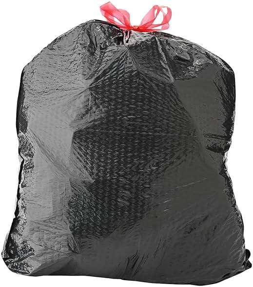 Amazon Basics Flextra Multipurpose Drawstring Trash Bags, 30 Gallon, 50 Count, Tear Resistant - Image 2