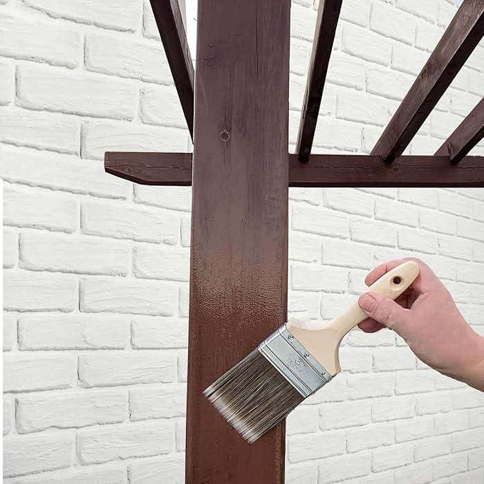 Magimate 3-Inch (76mm) Double Thick Chip Paint Brush – Versatile Stain Brush Wood Handle for Furniture, Walls, Fences, and Murals – Smooth Gesso, Plaster, Polyurethane, and Varnish Wide Paintbrush - Image 4