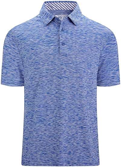 Alex Vando Mens Golf Shirt Moisture Wicking Quick-Dry Short Sleeve Casual Polo Shirts for Men - Image 1