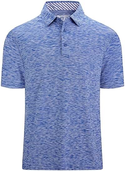 Alex Vando Mens Golf Shirt Moisture Wicking Quick-Dry Short Sleeve Casual Polo Shirts for Men - Product Image