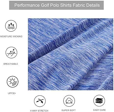 Alex Vando Mens Golf Shirt Moisture Wicking Quick-Dry Short Sleeve Casual Polo Shirts for Men - Image 6