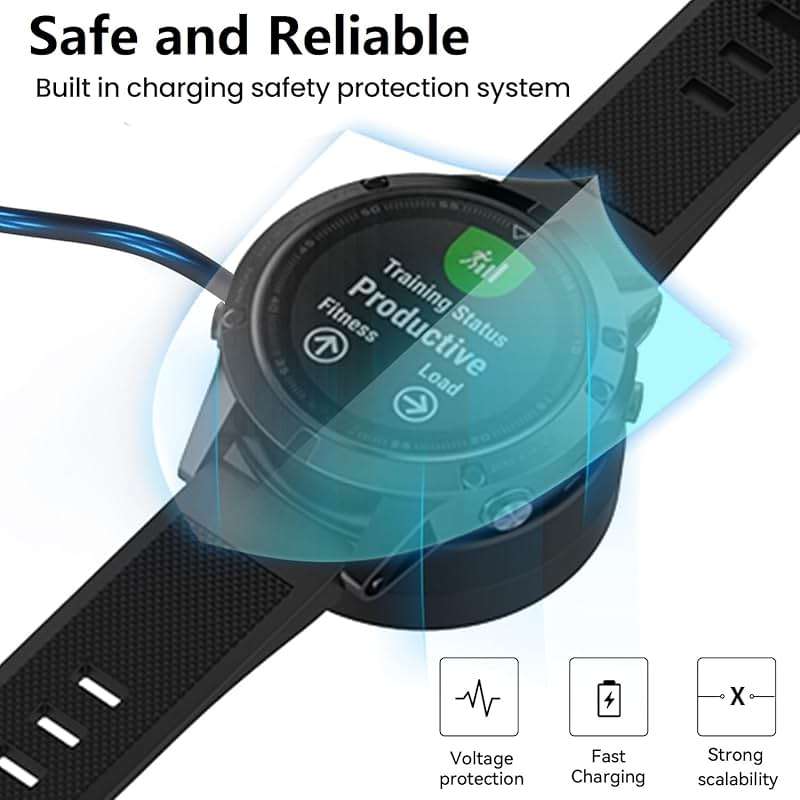 2Pack Charger for Garmin Venu 4/Venu 3/Venu 3S/Venu 2/Venu 2 Plus/Venu 2S/Venu/Venu Sq 2/Venu Sq/Venu X1 Replacement USB Charging Cable Date Sync Cord Adapter for Garmin Venu Series Smartwatch - Image 3