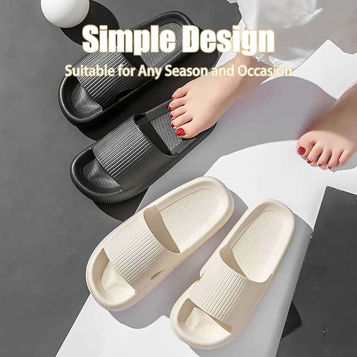 rosyclo Cloud Slippers for Women and Men, Pillow House Slippers Shower Shoes Indoor Slides Bathroom Sandals, Ultimate Comfort, Lightweight, Thick Sole, Non-Slip, Easy to Clean - Image 6