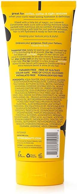 PATTERN Beauty by Tracee Ellis Ross Leave-In Conditioner 9.8 fl oz - Rich Moisture for Curly, Coily and Tight-Textured Hair, 3a to 4c - Image 7