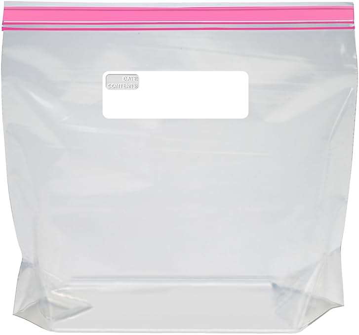 Amazon Basics Reclosable Gallon Food Storage Bags with Double Zipper Seal, Stand and Fill Base, BPA Free, 120 Count - Image 4