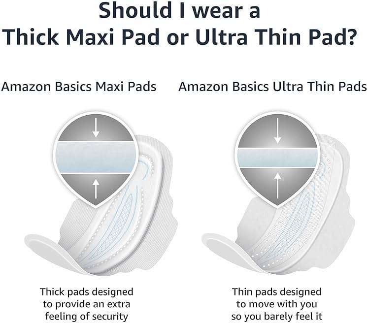 Amazon Basics Ultra Thin Pads with Flexi-Wings for Periods, Extra Long Length, Super Absorbency, Leak Protection, Unscented, Size 3, 28 Count - Image 5