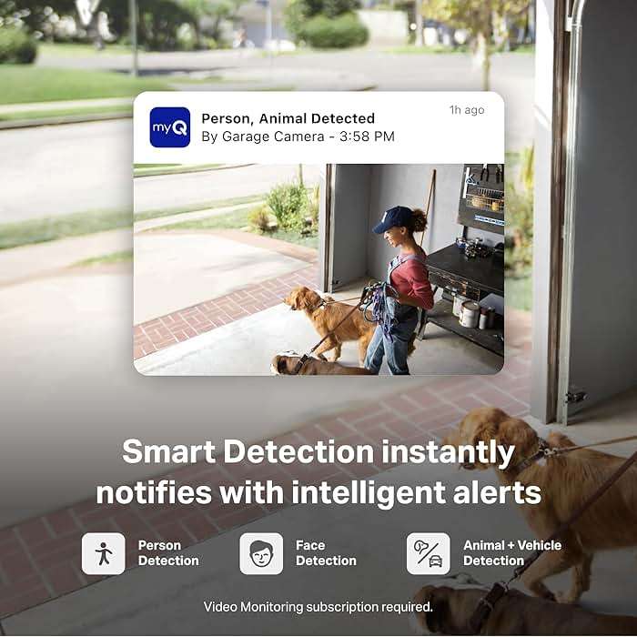 myQ Smart Garage Security Camera – 1080p HD Video, Night Vision, Motion Detection, Magnetic, Wi-Fi, Two-Way Audio, Smartphone Control - Image 8