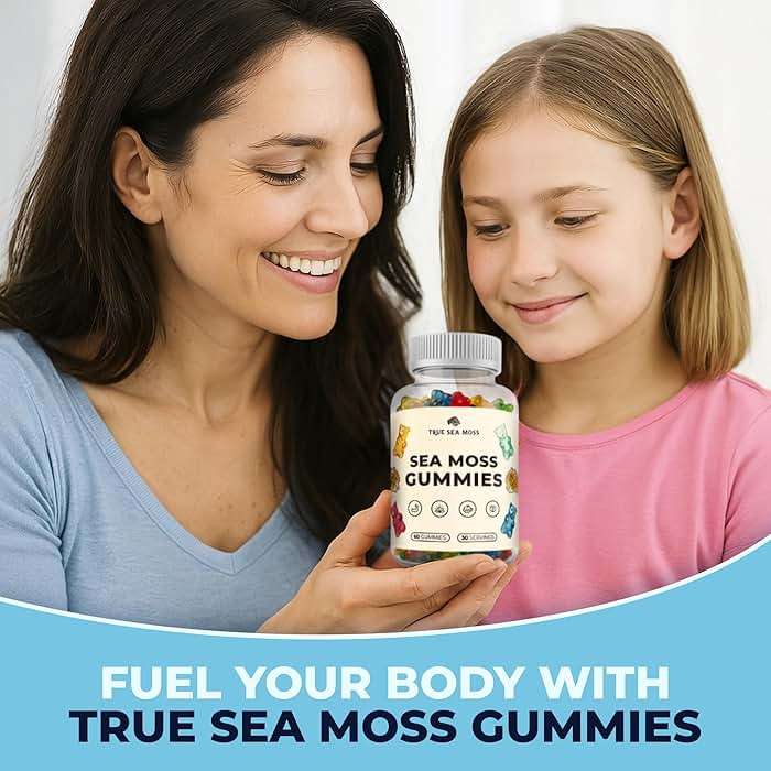 TrueSeaMoss Irish Sea Moss Gummies with Burdock Root & Bladderwrack – Formula for Adults & Kids – 60 Gummies (Packaging May Vary) - Image 3