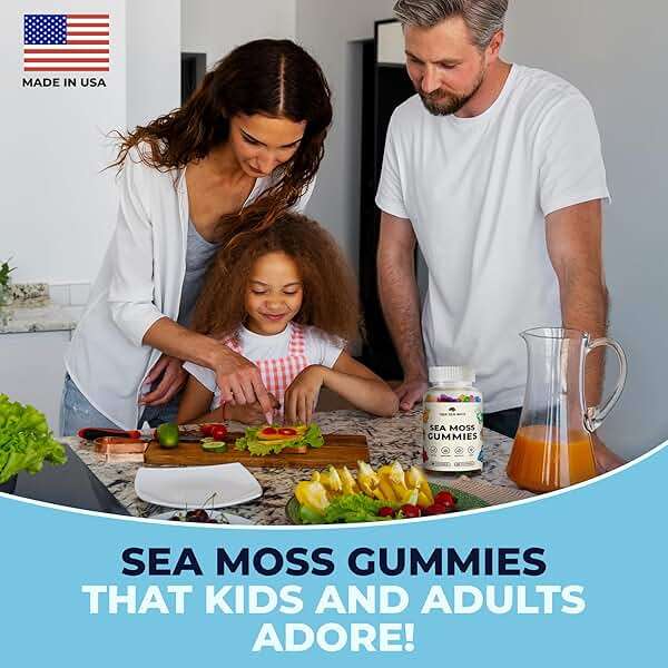 TrueSeaMoss Irish Sea Moss Gummies with Burdock Root & Bladderwrack – Formula for Adults & Kids – 60 Gummies (Packaging May Vary) - Image 7