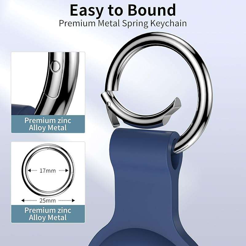 Compatible with AirTag Holder Case Keychain 4 Pack, for AirTag 1st & 2nd Generation Key Chain Ring Case Cover for Air Tag Holder GPS Tracker Item Air Tags Finders Air Tagholder for Kids,Bags,Luggages - Image 4