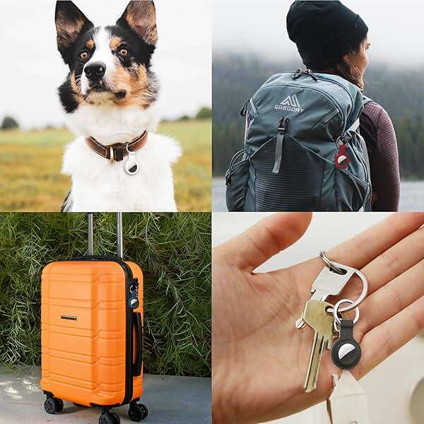 Compatible with AirTag Holder Case Keychain 4 Pack, for AirTag 1st & 2nd Generation Key Chain Ring Case Cover for Air Tag Holder GPS Tracker Item Air Tags Finders Air Tagholder for Kids,Bags,Luggages - Image 7