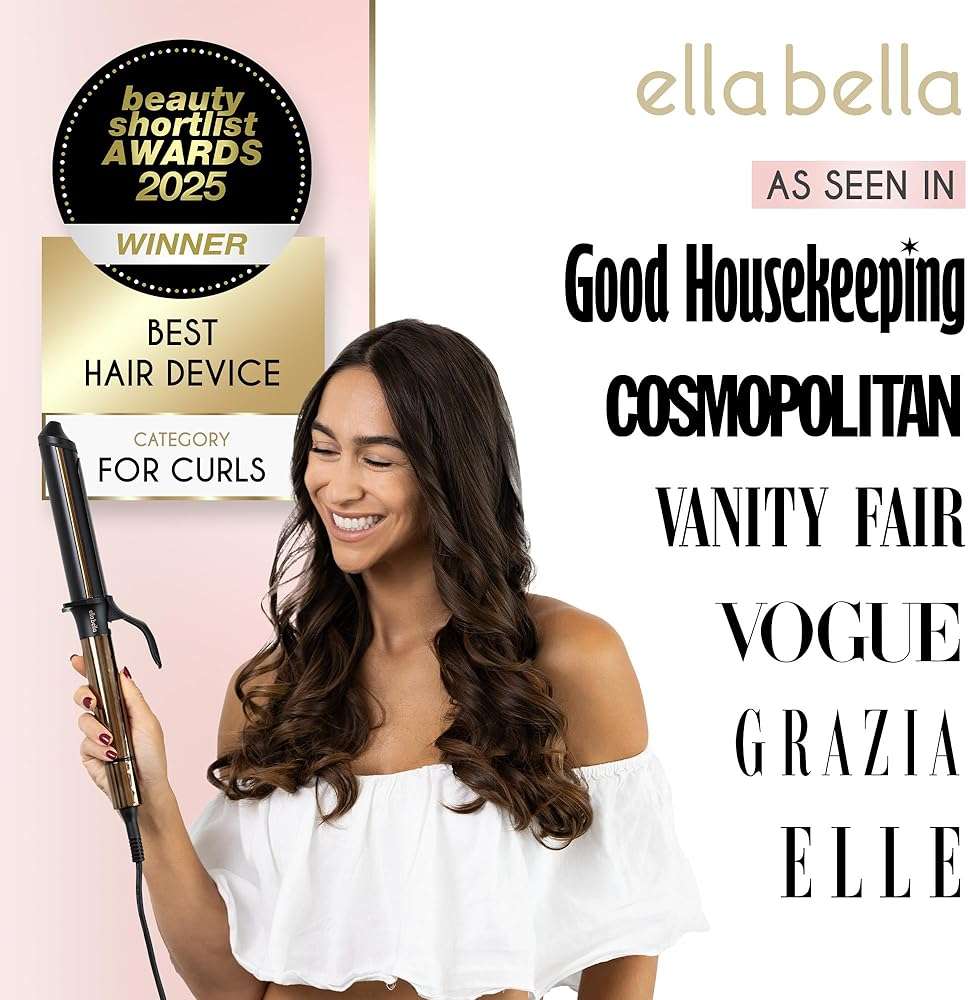 ELLA BELLA® Curling Iron 1 Inch • Professional Hair Curler • Curling Wand • Ceramic Curling Irons • Transform Your Look in Seconds • Suitable for All Hair Types • Say Goodbye to Heat Damage - Image 2