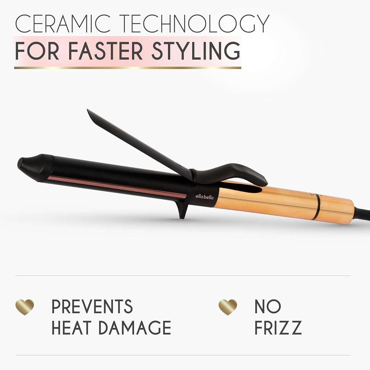 ELLA BELLA® Curling Iron 1 Inch • Professional Hair Curler • Curling Wand • Ceramic Curling Irons • Transform Your Look in Seconds • Suitable for All Hair Types • Say Goodbye to Heat Damage - Image 6