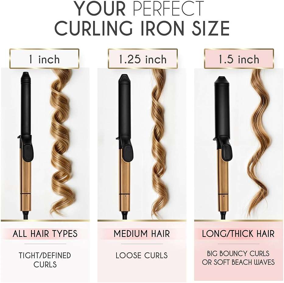ELLA BELLA® Curling Iron 1 Inch • Professional Hair Curler • Curling Wand • Ceramic Curling Irons • Transform Your Look in Seconds • Suitable for All Hair Types • Say Goodbye to Heat Damage - Image 8